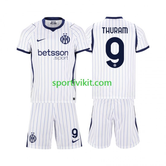 Completo da calcio Bambini Inter Milan Marcus Thuram 9 Maglia Seconda 2026-2027 Manica Corta