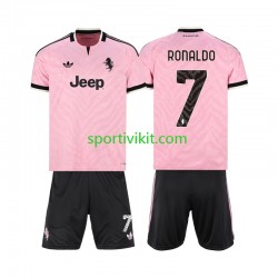 Completo da calcio Bambini Juventus Cristiano Ronaldo 7 Maglia Seconda 2026-2027 Manica Corta