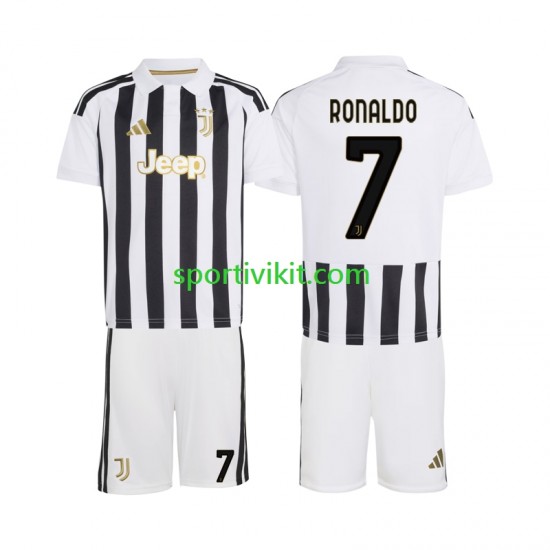 Completo da calcio Bambini Juventus Cristiano Ronaldo 7 Maglia Prima 2026-2027 Manica Corta