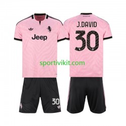 Completo da calcio Bambini Juventus Jonathan David 30 Maglia Seconda 2026-2027 Manica Corta