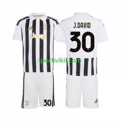 Completo da calcio Bambini Juventus Jonathan David 30 Maglia Prima 2026-2027 Manica Corta