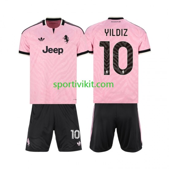 Completo da calcio Bambini Juventus Kenan Yildiz 10 Maglia Seconda 2026-2027 Manica Corta