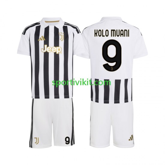 Completo da calcio Bambini Juventus Randal Kolo Muani 9 Maglia Prima 2026-2027 Manica Corta