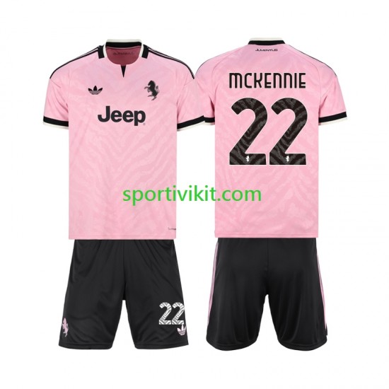 Completo da calcio Bambini Juventus Weston McKennie 22 Maglia Seconda 2026-2027 Manica Corta