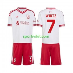 Completo da calcio Bambini Liverpool Florian Wirtz 7 Maglia Seconda 2026-2027 Manica Corta