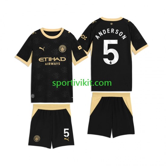 Completo da calcio Bambini Manchester City Elliot Anderson 5 Maglia Seconda 2026-2027 Manica Corta