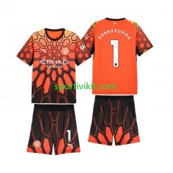 Completo da calcio Bambini Manchester City Portiere Gianluigi Donnarumma 1 Maglia Terza 2026-2027 Manica Corta