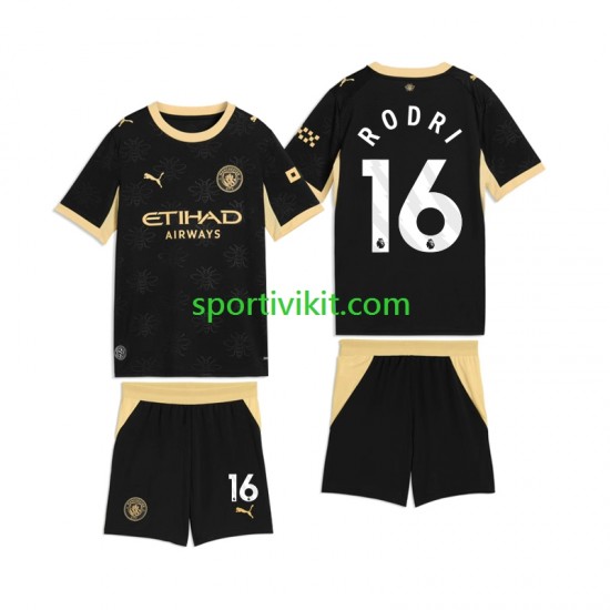 Completo da calcio Bambini Manchester City Rodri 16 Maglia Seconda 2026-2027 Manica Corta