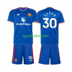 Completo da calcio Bambini Manchester United Benjamin Sesko 30 Maglia Seconda 2026-2027 Manica Corta