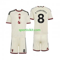 Completo da calcio Bambini Manchester United Bruno Fernandes 8 Maglia Terza 2026-2027 Manica Corta
