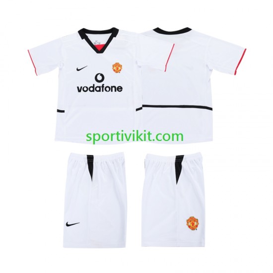 Completo da calcio Bambini Manchester United Football Shirt 2002 2003 Seconda Manica Corta