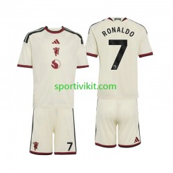 Completo da calcio Bambini Manchester United Cristiano Ronaldo 7 Maglia Terza 2026-2027 Manica Corta