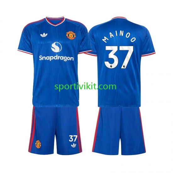 Completo da calcio Bambini Manchester United Kobbie Mainoo 37 Maglia Seconda 2026-2027 Manica Corta