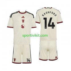 Completo da calcio Bambini Manchester United Marcus Rashford 14 Maglia Terza 2026-2027 Manica Corta