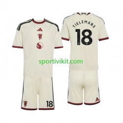 Completo da calcio Bambini Manchester United Youri Tielemans 18 Maglia Terza 2026-2027 Manica Corta