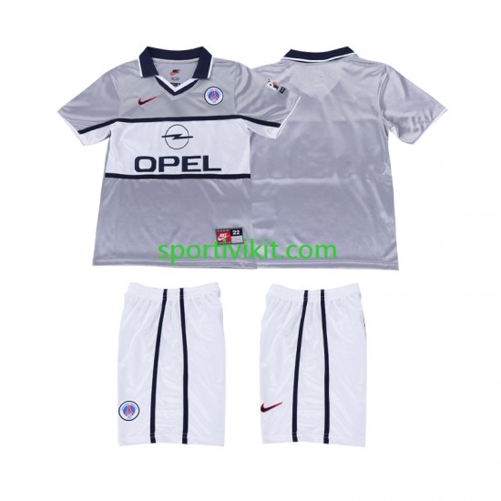 Completo da calcio Bambini Paris Saint-Germain Retro 2000 2001 Maglia Seconda Manica Corta