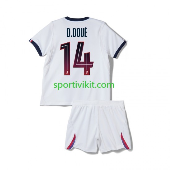 Completo da calcio Bambini Paris Saint-Germain Desire Doue 14 Maglia Seconda 2026-2027 Manica Corta