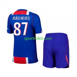 Completo da calcio Bambini Paris Saint-Germain Joao Neves 87 Maglia Prima 2026-2027 Manica Corta