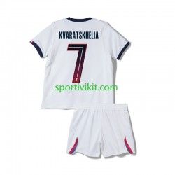 Completo da calcio Bambini Paris Saint-Germain Khvicha Kvaratskhelia 7 Maglia Seconda 2026-2027 Manica Corta