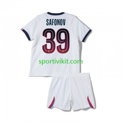 Completo da calcio Bambini Paris Saint-Germain Matvey Safonov 39 Maglia Seconda 2026-2027 Manica Corta