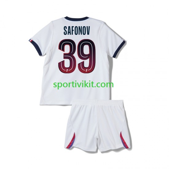 Completo da calcio Bambini Paris Saint-Germain Matvey Safonov 39 Maglia Seconda 2026-2027 Manica Corta