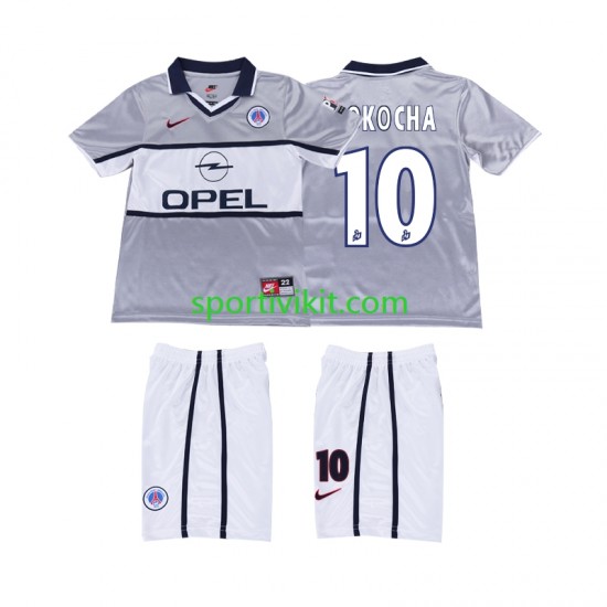 Completo da calcio Bambini Paris Saint-Germain OKOCHA 10 Retro 2000 2001 Maglia Seconda Manica Corta