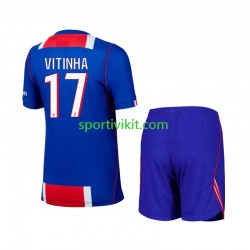 Completo da calcio Bambini Paris Saint-Germain Vitinha 17 Maglia Prima 2026-2027 Manica Corta