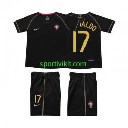 Completo da calcio Bambini Portogallo Cristiano Ronaldo 17 Retro 2006 Maglia Seconda Manica Corta