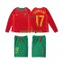 Completo da calcio Bambini Portogallo Cristiano Ronaldo 17 Retro 2004 Maglia Prima Manica Lunga