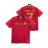 Portogallo Cristiano Ronaldo 7 Retro 2018 Uomo Maglia Prima Manica Corta