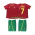 Completo da calcio Bambini Portogallo FIGO 7 Retro 2002 Maglia Prima Manica Corta