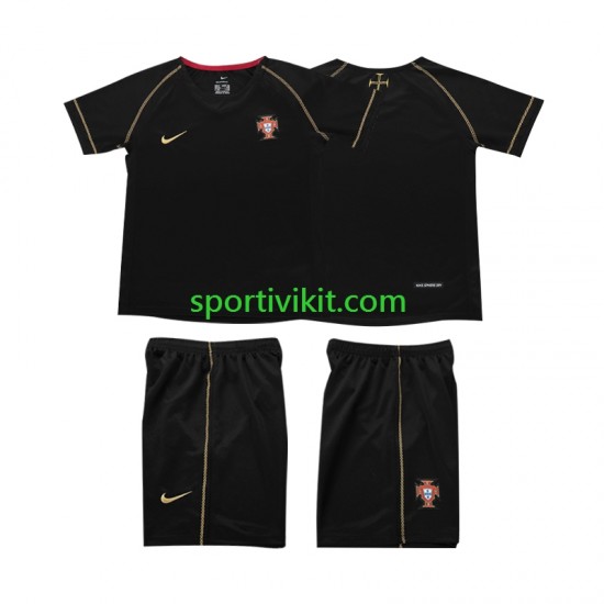 Completo da calcio Bambini Portogallo Retro 2006 Maglia Seconda Manica Corta
