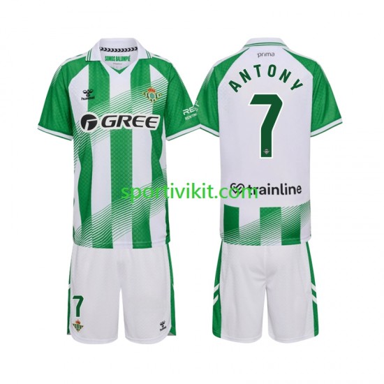 Completo da calcio Bambini Real Betis Anthoy 7 Maglia Prima 2026-2027 Manica Corta