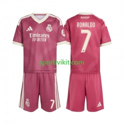 Completo da calcio Bambini Real Madrid Cristiano Ronaldo 7 Maglia Terza 2026-2027 Manica Corta