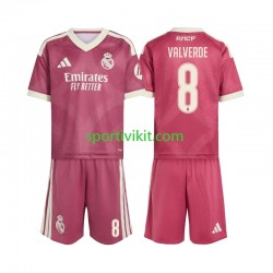 Completo da calcio Bambini Real Madrid Federico Valverde 8 Maglia Terza 2026-2027 Manica Corta