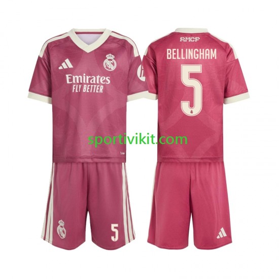 Completo da calcio Bambini Real Madrid Jude Bellingham 5 Maglia Terza 2026-2027 Manica Corta
