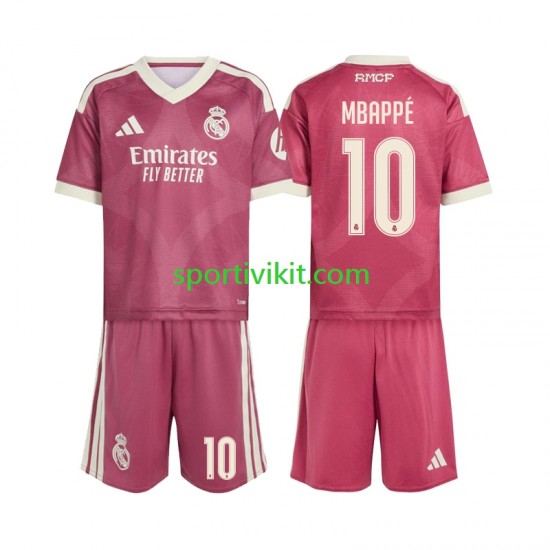 Completo da calcio Bambini Real Madrid Mbappé Kylian 10 Maglia Terza 2026-2027 Manica Corta