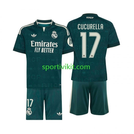 Completo da calcio Bambini Real Madrid Marc Cucurella 17 Maglia Seconda 2026-2027 Manica Corta