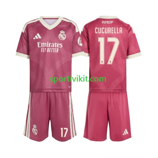 Completo da calcio Bambini Real Madrid Marc Cucurella 17 Maglia Terza 2026-2027 Manica Corta
