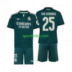Completo da calcio Bambini Real Madrid Yan Diomande 25 Maglia Seconda 2026-2027 Manica Corta