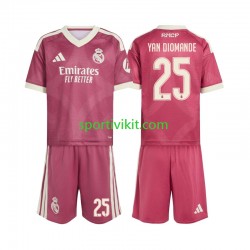 Completo da calcio Bambini Real Madrid Yan Diomande 25 Maglia Terza 2026-2027 Manica Corta