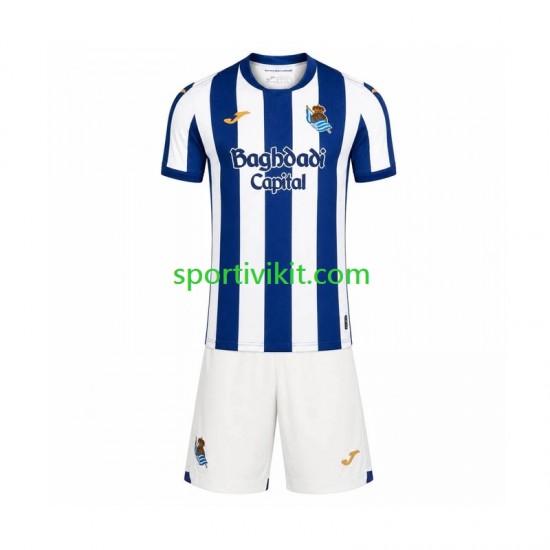 Completo da calcio Bambini Real Sociedad Maglia Prima 2026-2027 Manica Corta