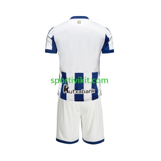 Completo da calcio Bambini Real Sociedad Maglia Prima 2026-2027 Manica Corta