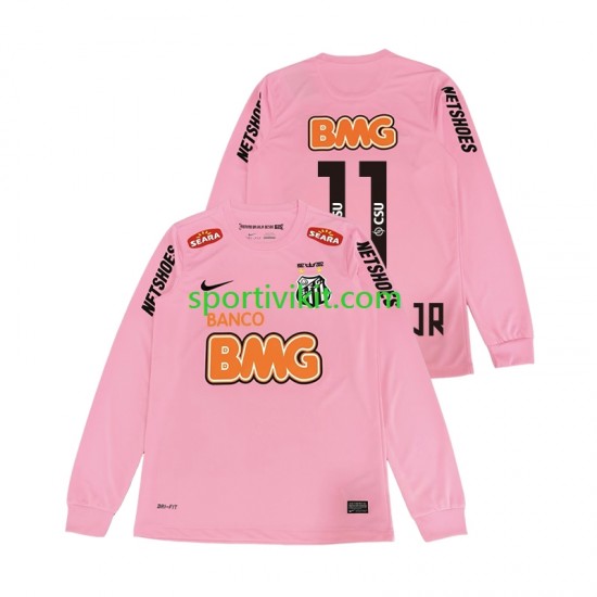 Santos Neymar JR 11 Retro 2012 2013 Uomo Maglia Quarto Manica Lunga