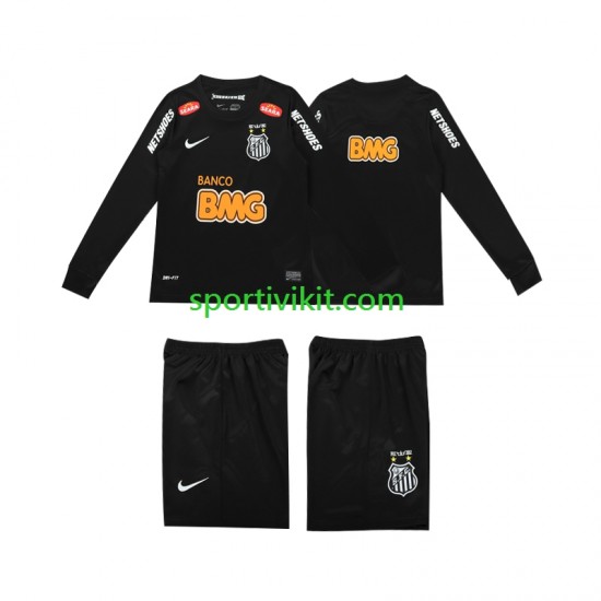 Completo da calcio Bambini Santos Retro Classic 2012 2013 Maglia Seconda Manica Lunga