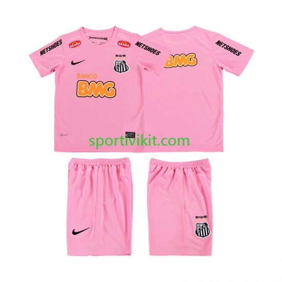 Completo da calcio Bambini Santos Retro 2012 2013 Maglia Quarto Manica Corta