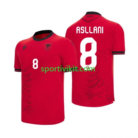 Albania Kristjan Asllani 8 World Cup Uomo Maglia Prima 2026 Manica Corta