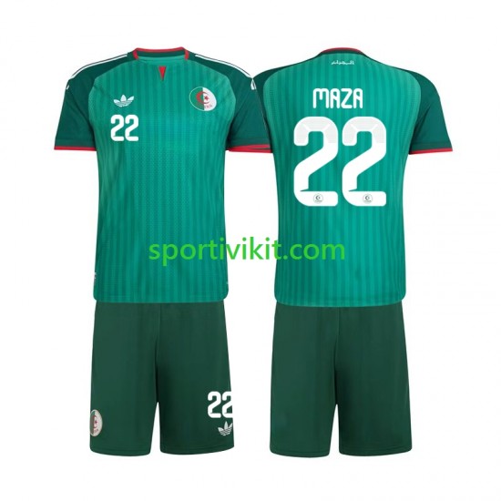 Completo da calcio Bambini Algeria Ibrahim Maza 22 Maglia Seconda 2026 Manica Corta