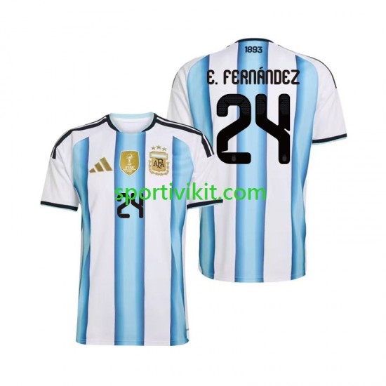 Argentina Enzo Fernandez 24 World Cup Uomo Maglia Prima 2026 Manica Corta