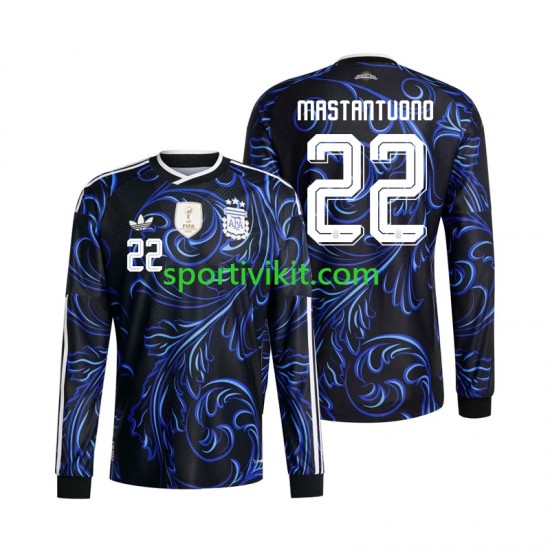 Argentina Franco Mastantuono 22 World Cup Uomo Maglia Seconda 2026 Manica Lunga